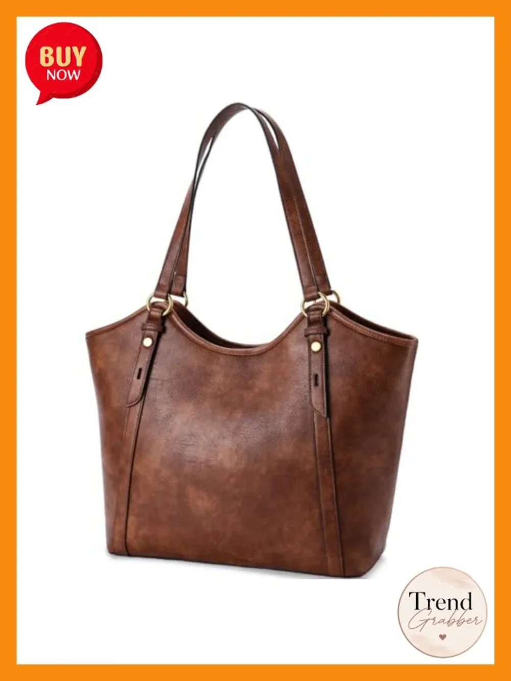 Fashion Large Vegan Leather Tote Bag Purse Zipper Top Handle Satchel Shoulder